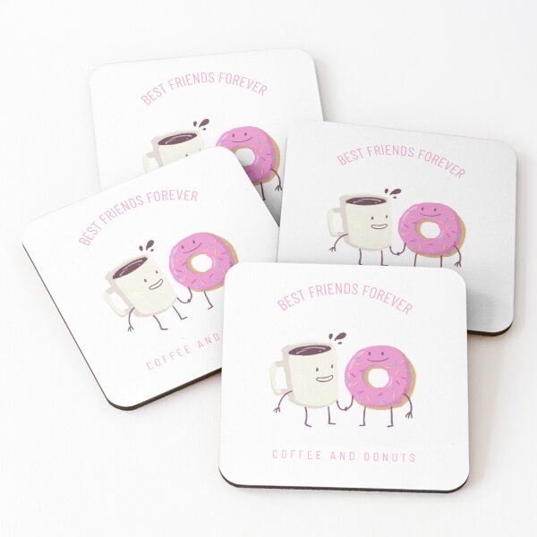 Item preview, BEST FRIENDS FOREVER | COFFEE AND DONUTS designed and sold by Ashalcheema.