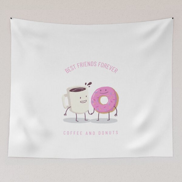 Item preview, BEST FRIENDS FOREVER | COFFEE AND DONUTS designed and sold by Ashalcheema.