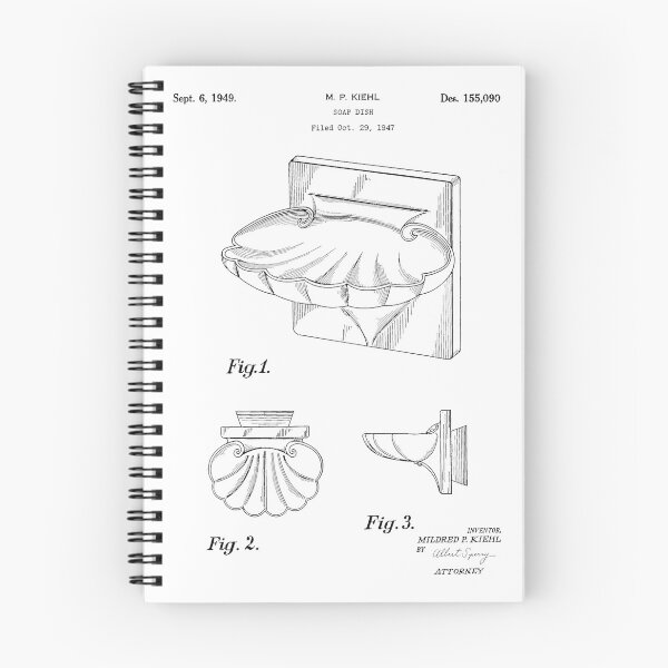 Item preview, Soap dish was 1949 patent designed and sold by InkedArtPrints.