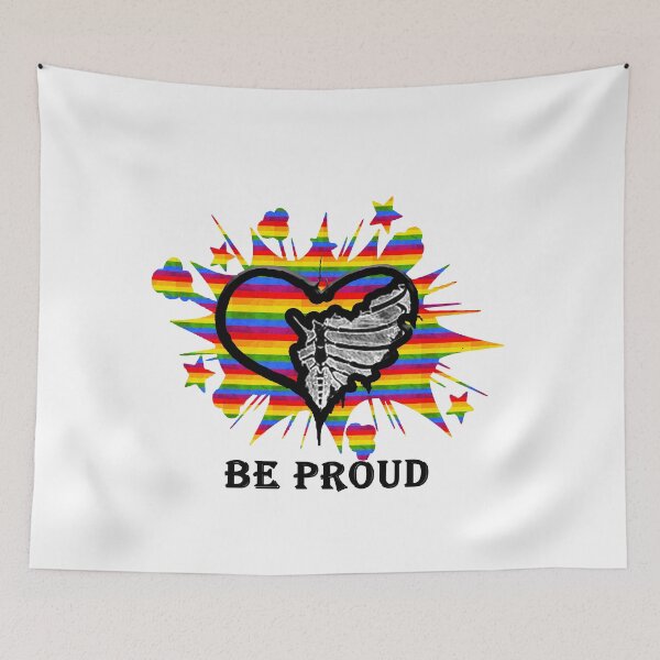 Item preview, gay pride flag BE PROUD designed and sold by loulousworld.