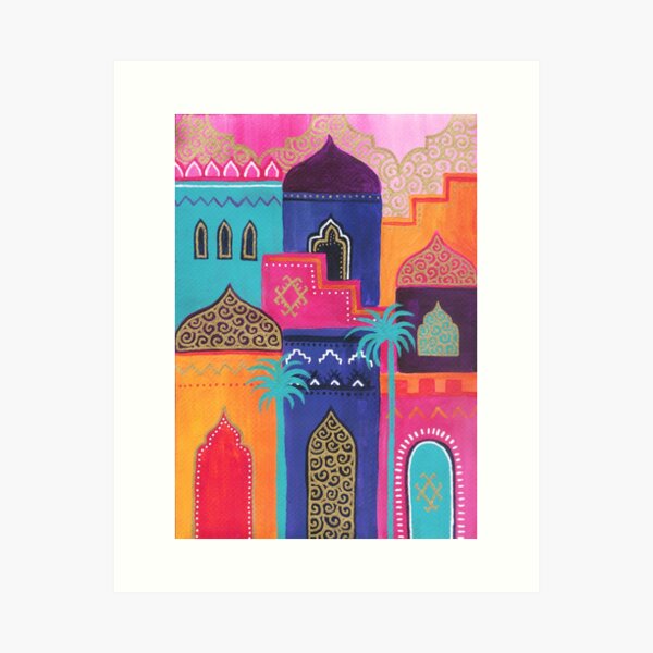 Item preview, Colorful Moroccan City designed and sold by Carolin Bentbib.