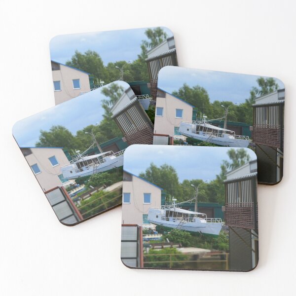 Item preview, fishing boat on the shore tilt film designed and sold by mrivserg.