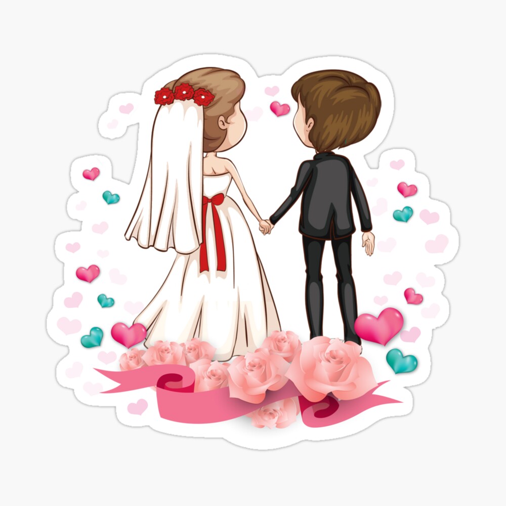 Love Romance couple Cartoon Marriage, Cartoon couple, boy and girl on wedding graphic Love Romance couple Cartoon Marriage, Cartoon couple, boy and girl on wedding graphic