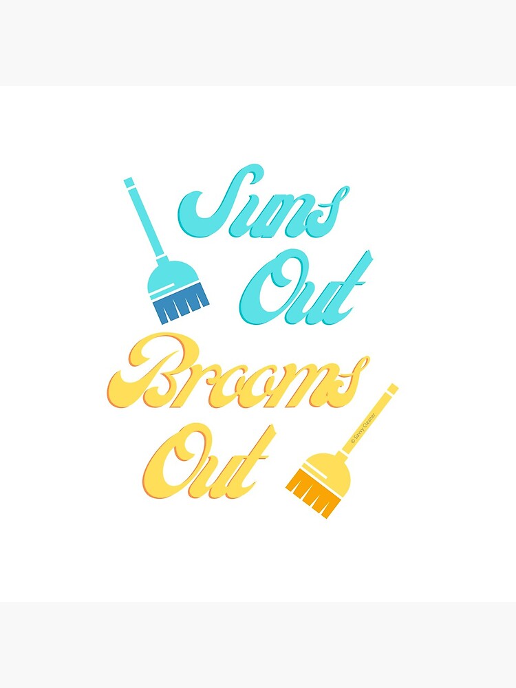 Thumbnail 5 of 5, Coasters (Set of 4), Suns Out Brooms Out, Fun Housekeeping Humor designed and sold by SavvyCleaner.