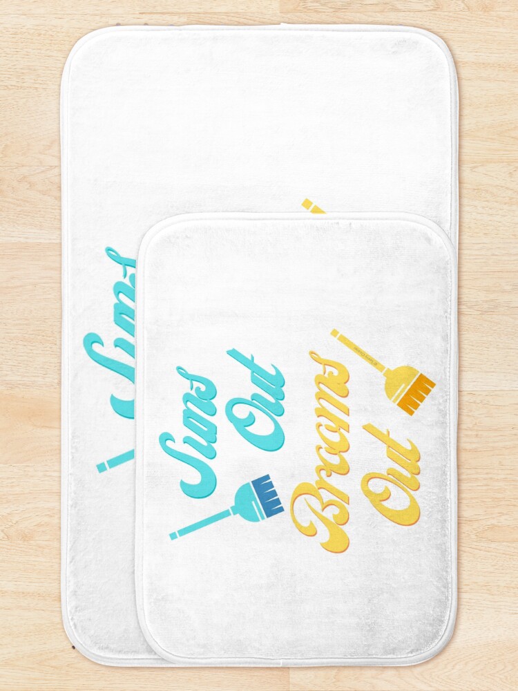 Alternate view of Suns Out Brooms Out, Fun Housekeeping Humor Bath Mat