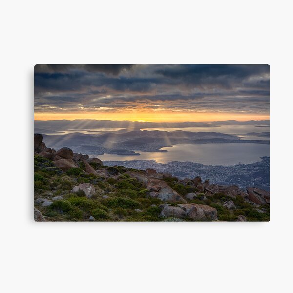 Sunbeams over Hobart, Tasmania Canvas Print