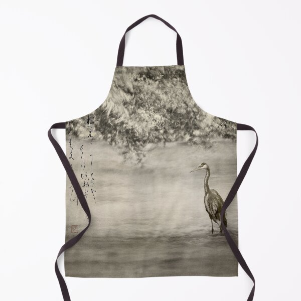 Item preview, Pond and Heron Poetry Haiga - Haiku yuu kaze ya designed and sold by crimsonbamboo.