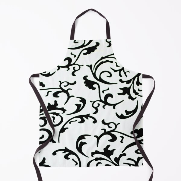 Item preview, ARABIATA 1 black white patterns Morocco Essaouira flowers leaves gothic design arabesques scrolls decor designed and sold by dragonemma.