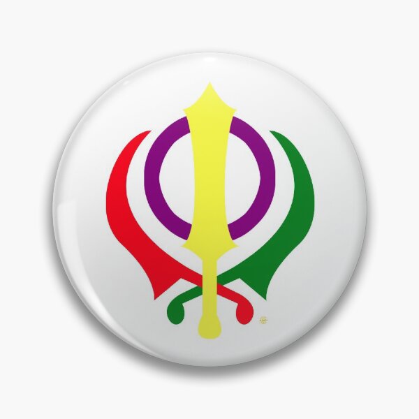 Item preview, LGBTQ Khanda Punjabi Indian Sikh T-Shirt designed and sold by Phulkari Co.