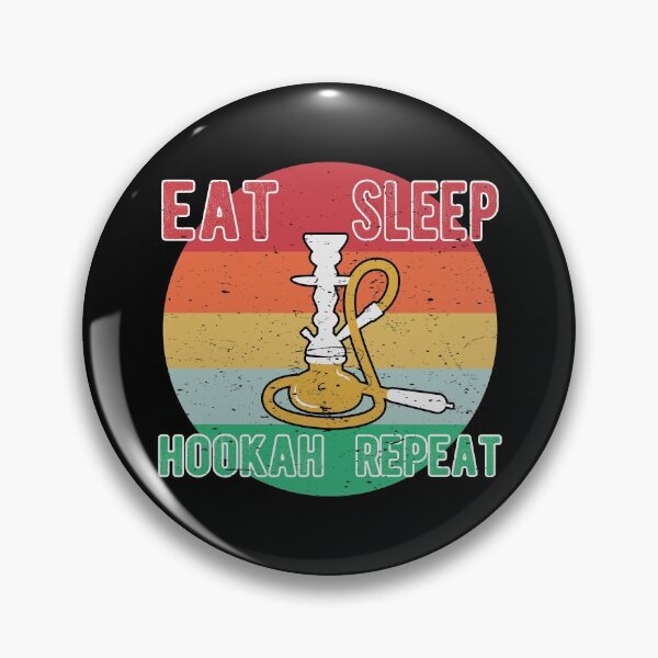 Item preview, Retro Eat Sleep Hookah Repeat Shisha Pipe designed and sold by Dan66.