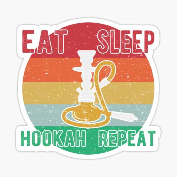 Artikel-Vorschau von Retro Eat Sleep Shisha Wiederholen Sie Shisha Pipe, designt und verkauft von Dan66.