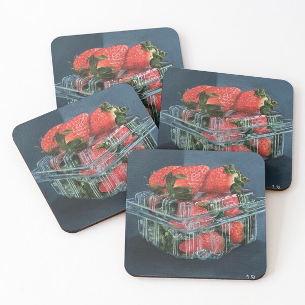 Item preview, Strawberry in a plastic box, oil painting designed and sold by JSpaitings.