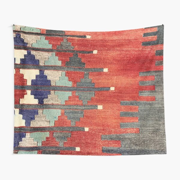Kilim décoratif turc vintage, armure Navaho, textile aztèque tissé Tentures