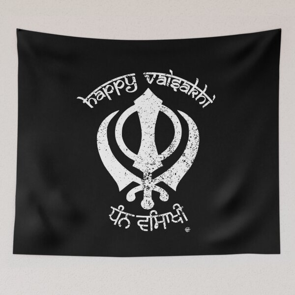 Item preview, Happy Vaisakhi Khanda Punjabi Indian Sikh designed and sold by Phulkari Co.