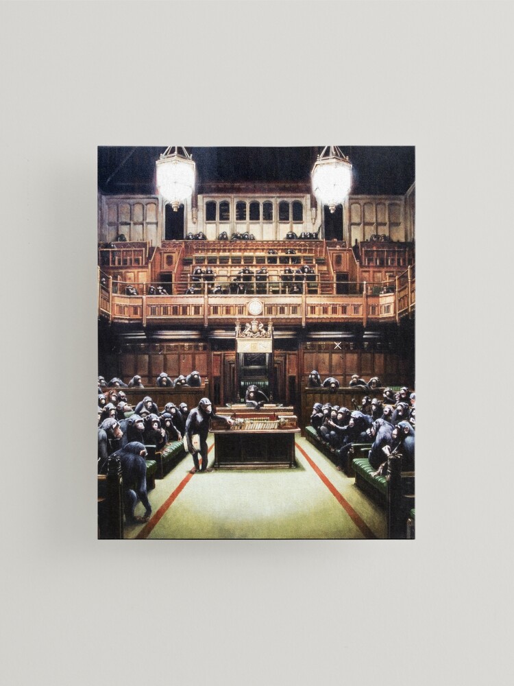 Banksy devolved store parliament canvas