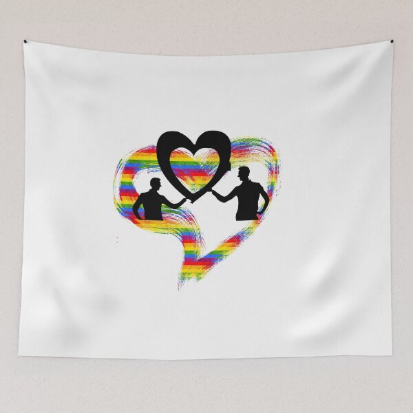 Item preview,  gay pride flag heart BE PROUD designed and sold by loulousworld.