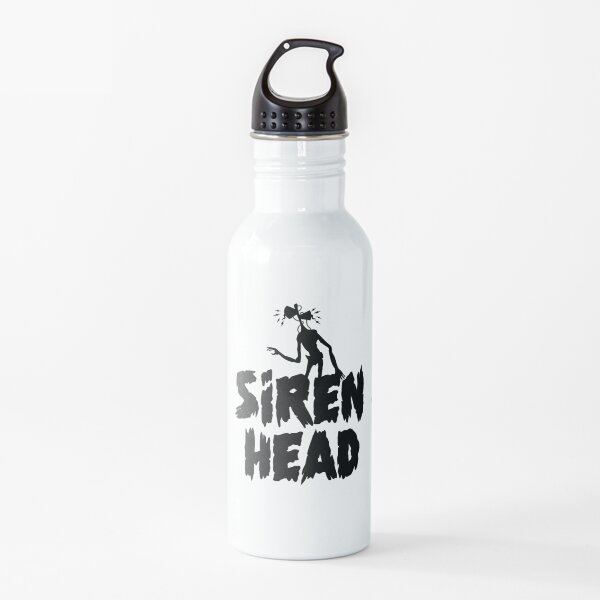Sirenhead - Black and White Pattern Water Bottle