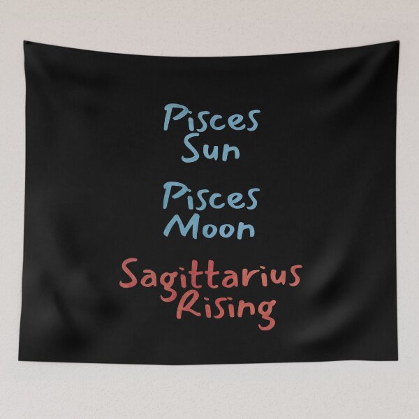 Item preview, Pisces Sun Pisces Moon Sagittarius Rising Text designed and sold by leomooncreates.