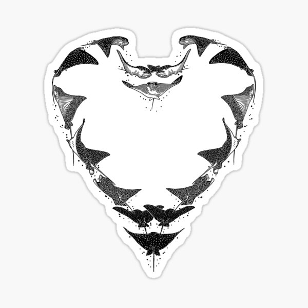 Item preview, Eagle Ray Heart designed and sold by Narked-Shark.