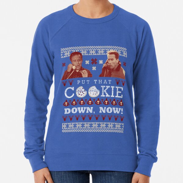 Put That Cookie Down, Now! Ugly Sweater Design Lightweight Sweatshirt