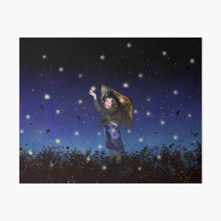 setsuko's fireflies Art Board Print