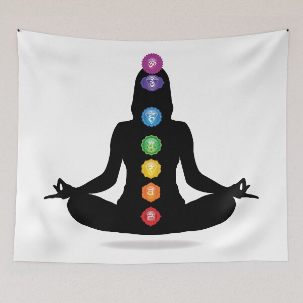 Item preview, Woman 7 Chakra Symbols - WhiteBG 66 designed and sold by serenaking.