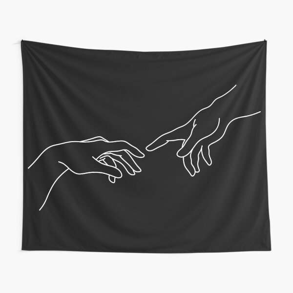 Creation of Adam Hands Tapestry