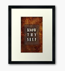 Know Thyself Framed Print