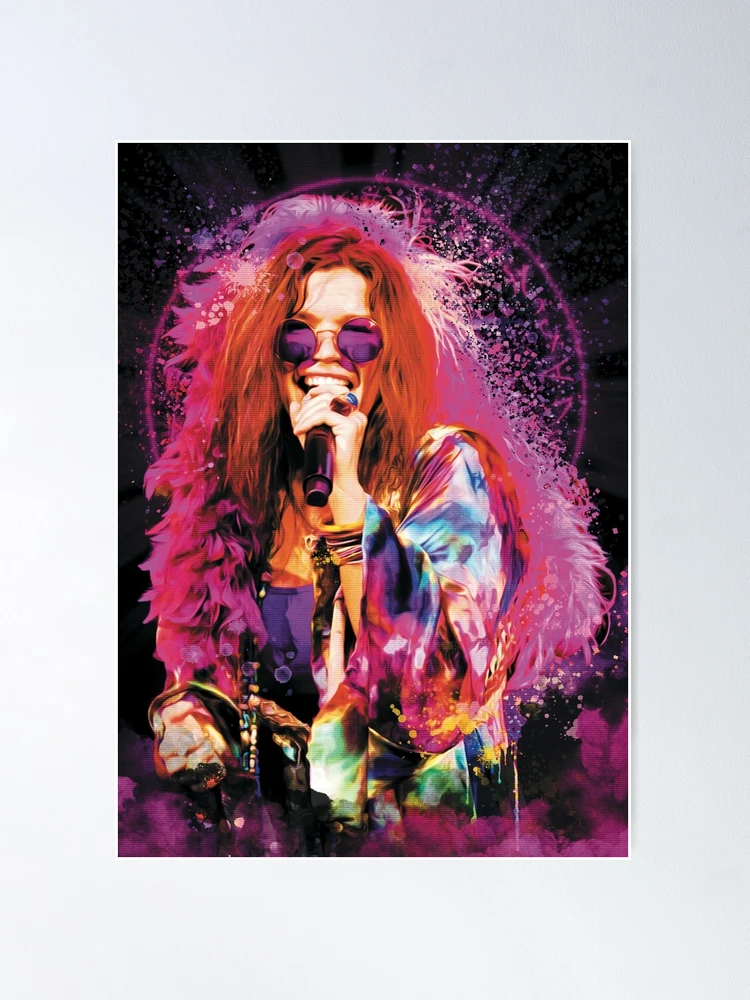 Janis Joplin Canvas Art Painting Abstract Colors | Janis