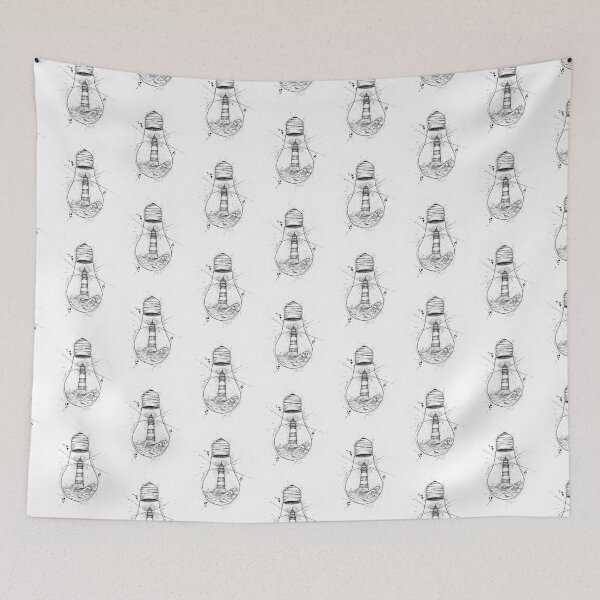 Item preview, Leave the Light On- Lighthouse Illustration designed and sold by cloudeddreams.