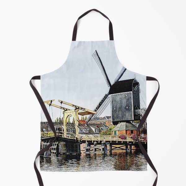 Item preview, Rembrandtbridge and De Put Windmill Leiden Netherlands designed and sold by hendrikjan1958.