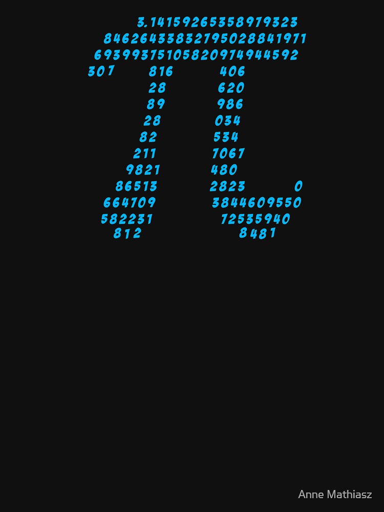 Thumbnail 7 of 7, Essential T-Shirt, Pi π Science Mathematics Math Irrational Number Sequence designed and sold by nitty-gritty.
