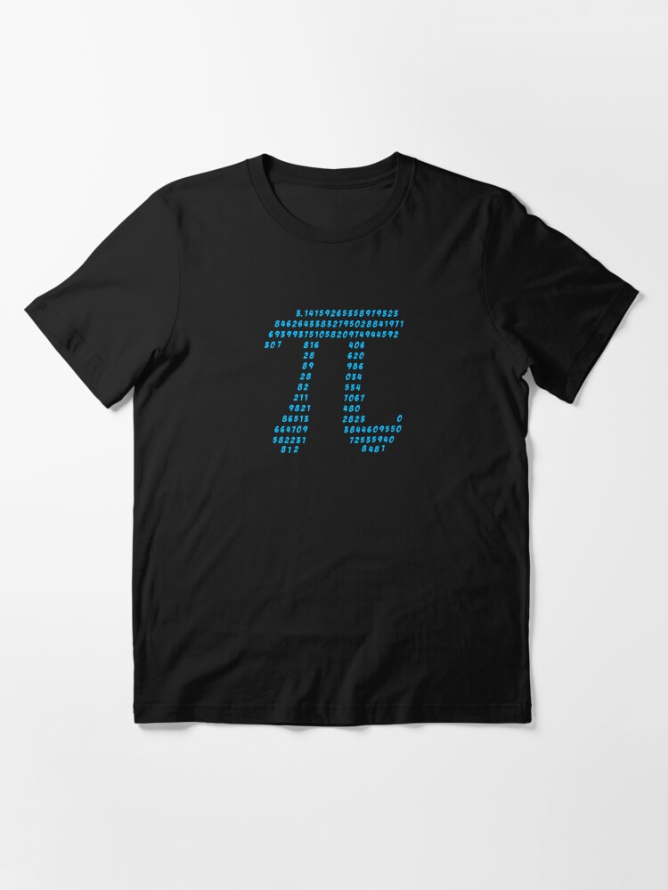 Thumbnail 3 of 7, Essential T-Shirt, Pi π Science Mathematics Math Irrational Number Sequence designed and sold by nitty-gritty.