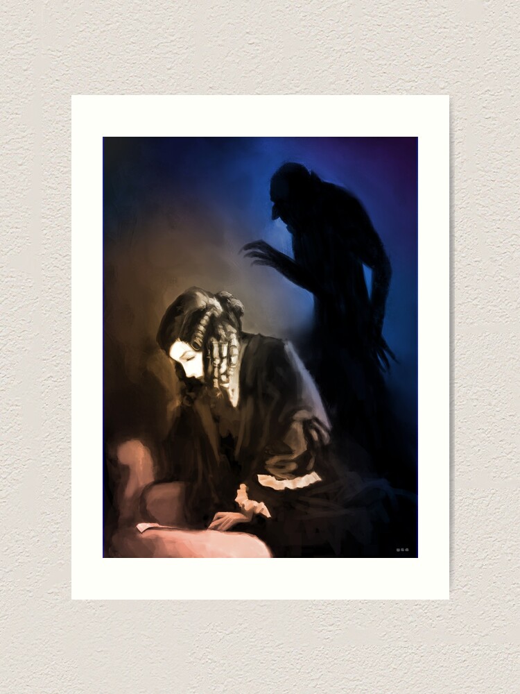"She Is Haunting Me" Art Print by d4rkl1gh7 Redbubble