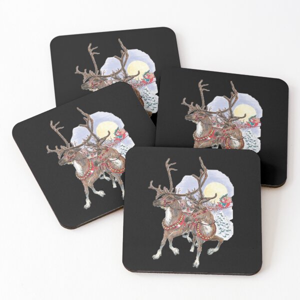 Item preview, Christmas design featuring Reindeer and a Sleigh designed and sold by TeeZoneZtore.