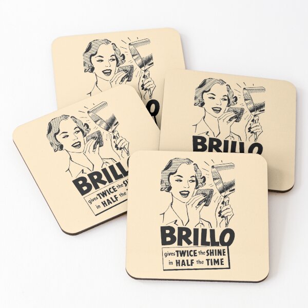 Item preview, BRILLO SCOURING PAD - ADVERT designed and sold by ThrowbackAds.