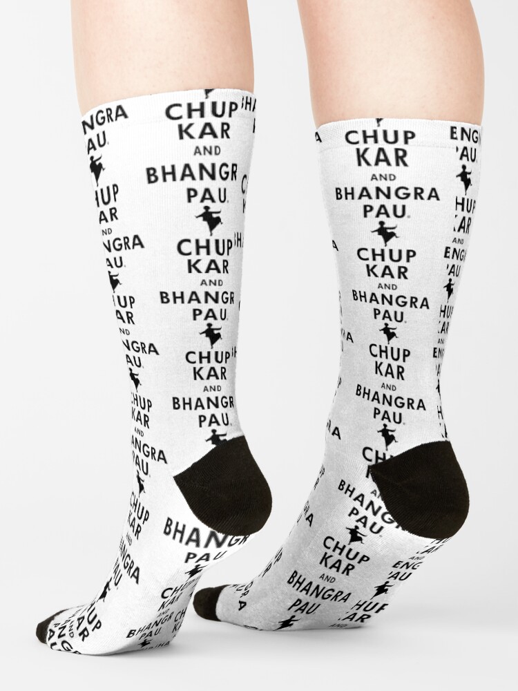 "Chup Kar and Dance Bhangra Pau Funny Indian Punjabi " Socks by