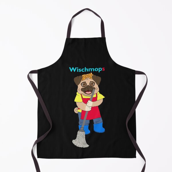 Item preview, Pug dog cleaning lady gift designed and sold by eiwo87.