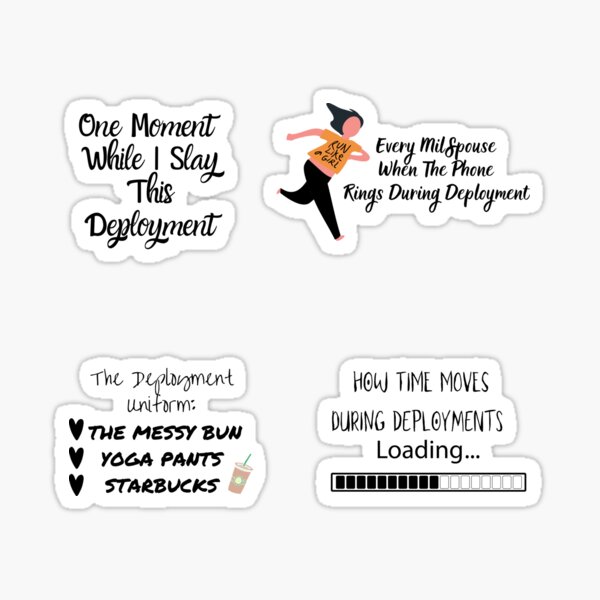 Military Spouse Deployment Sticker Pack Sticker