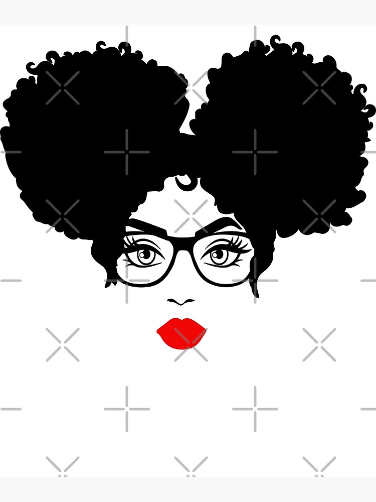 Black Queen Afro Diva Red Lips Black Girl Magic Puffs Melanin Poster