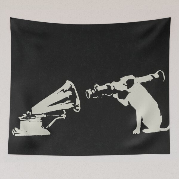 Item preview, Banksy HMV His Master’s Voice Rocket Dog Bazooka Gramophone designed and sold by WE-ARE-BANKSY.