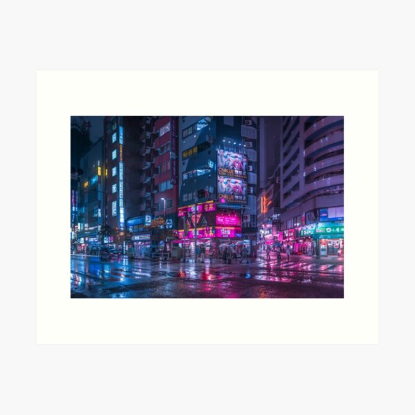 Shinjuku at night Art Print