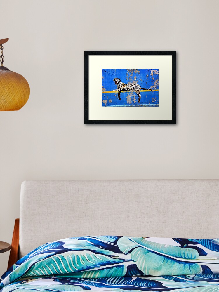 Thumbnail 1 of 7, Framed Art Print, Banksy Mural Graffiti Leopard Bronx Zoo Wall designed and sold by WE-ARE-BANKSY.