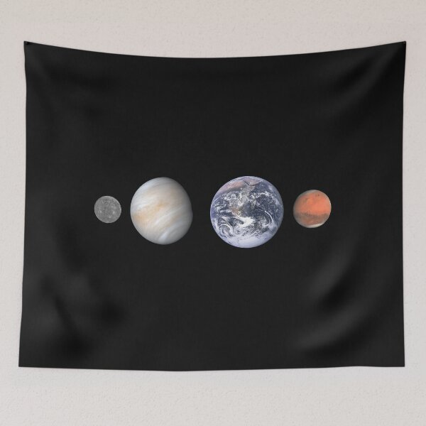Item preview, Mercury, Venus, Earth, Mars - size comparison designed and sold by AvengingMeteor.