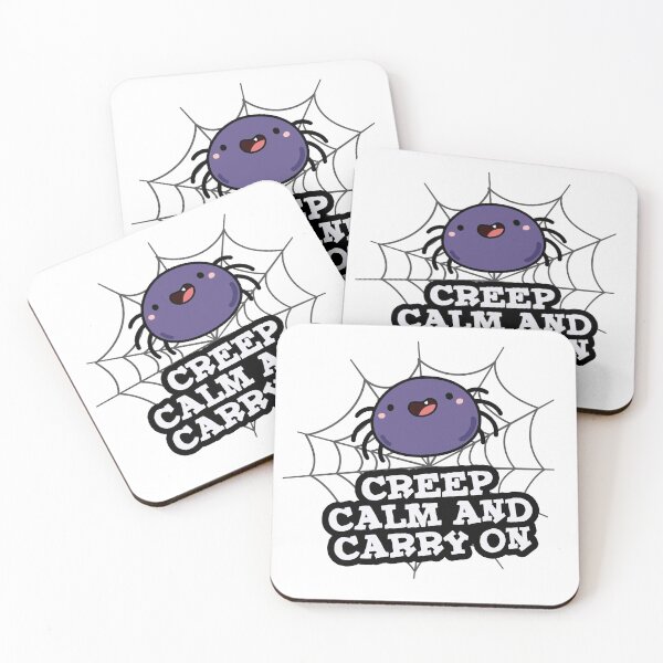 Item preview, Creep Calm And Carry On Cute Spider Pun designed and sold by punnybone.