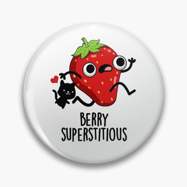 Item preview, Berry Superstitious Funny Fruit Puns  designed and sold by punnybone.