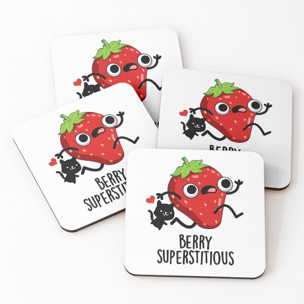 Item preview, Berry Superstitious Funny Fruit Puns  designed and sold by punnybone.