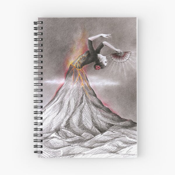 Item preview, Dancing volcano Flamenco dancer woman Surreal art designed and sold by edrawings38.
