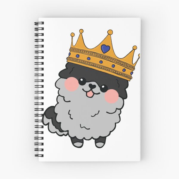 Item preview, Black & Grey Pom with Crown designed and sold by EAMcNamara.