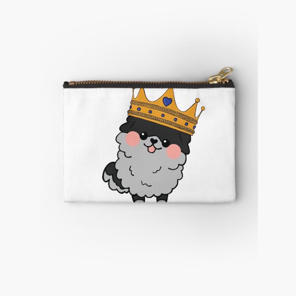 Item preview, Black & Grey Pom with Crown designed and sold by EAMcNamara.